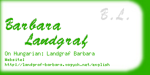 barbara landgraf business card
